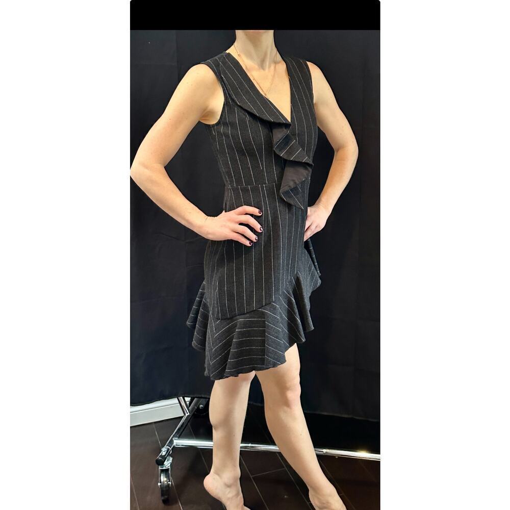 Saylor black and white pinstripe minidress Sz Sm
